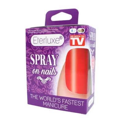 Eterluxe RED Spray on Nails World Fastest Manicure RRP 9.98 CLEARANCE XL 99p